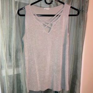 Olive green tank top